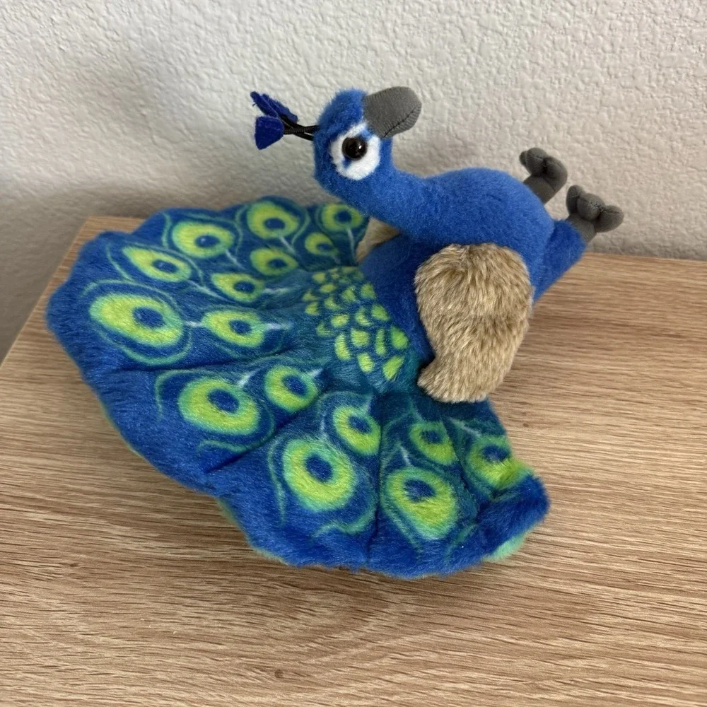 Wild Republic Peacock Plush Stuffed Animal 2020 Blue Green Soft Toy 12